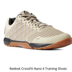 Reebok Crossfit Nano 4 trainers, athletic shoes. Color is sand. Women’s size 7.5